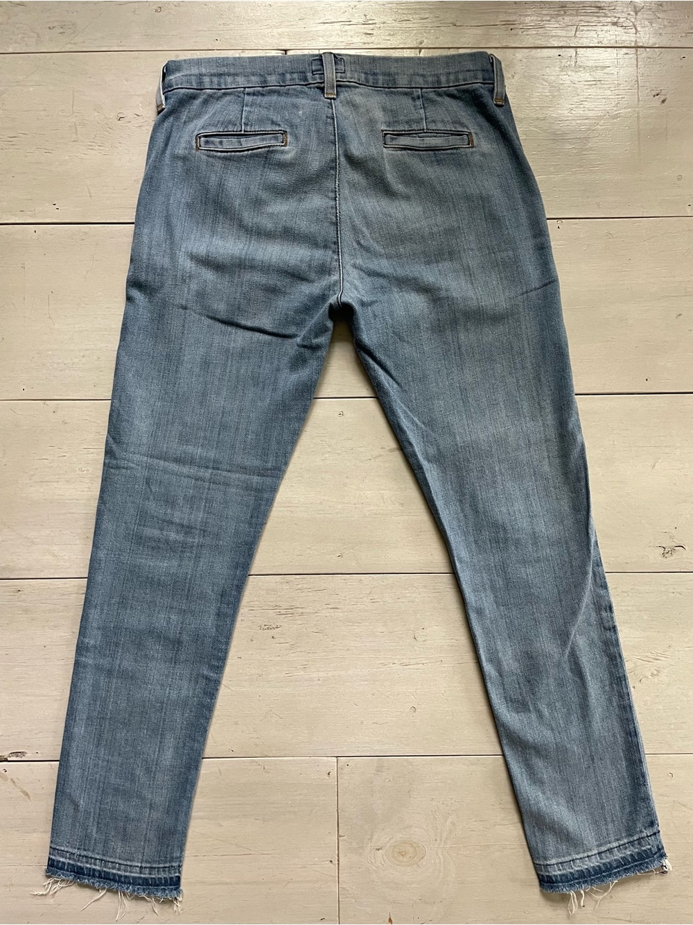 Hudson Women’s Jeans Jamie Slim Chino Light Wash Frayed Hem Size 26 Made in USA - Picture 4 of 10